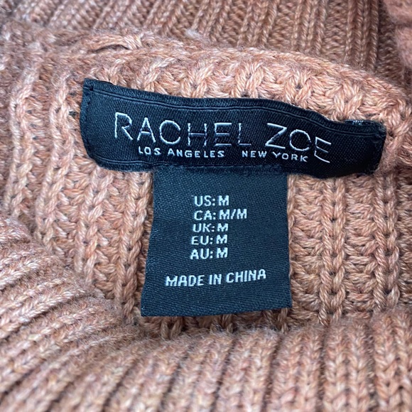 Rachel Zoe Womens Cowl-neck Tunic Sweater, Brown, Size M - Picture 3 of 8